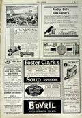 Old Antique Print 1916 Advertisment Buick Motor Car Bovril Norvic Shoes 20th