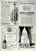 Old Antique Print 1916 Advertisment Burberry Dollonds Lea Perrins Puttees 20th