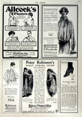 Original Old Antique Print 1916 Advertisment Robinson Cleaver Allcocks Plasters