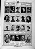 Original Old Antique Print 1916 Roll Honour Dead Siers War Broad Gunn Palmer