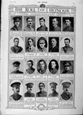Original Old Antique Print 1916 Roll Honour Dead War Siers Lewis Hawksley 20th