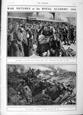 Original Old Antique Print 1916 War Victoria Railway Station Siers Ypres Train
