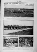Original Old Antique Print 1916 Russian Siers France War Mailly Danse Russe