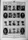 Original Old Antique Print 1916 Roll Honour Dead Siers War Joicey Harter Bailey