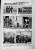Original Old Antique Print 1916 Russian Siers Kermanshah Sultanabad Cossack War