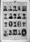 Original Old Antique Print 1916 Roll Honour Dead Siers War Harrington Aldous