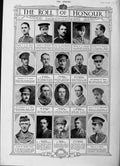 Original Old Antique Print 1916 Roll Honour Siers War Barrett Maclear Warren