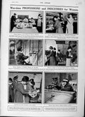Original Old Antique Print 1916 War Industry Women Chemists Siers Motor Drivers