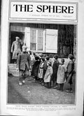 Original Old Antique Print 1916 French Children German Prisoners Verdun War