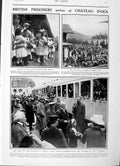Original Old Antique Print 1916 Lord French War Siers Germany Hospital Chateau