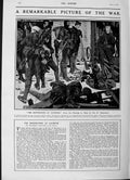 Original Old Antique Print 1916 Roll Honour War Dead Siers Kennington Siers