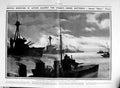 Original Old Antique Print 1916 British Navy Ship Monitors War Batteries Bacon