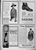 Old Antique Print 1916 Advertisement Saxone Shoe Debenham Calvert Fashion 20th