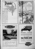 Old Antique Print 1916 Advertisement Motor Car Daimler Wolseley Sunbeam 20th