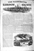 Original Old Antique Print 1842 View Conflagration Hamburgh Alster Fire 19th