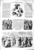 Original Old Antique Print 1842 Queen Mistress Robes Duchess Buccleuch 19th