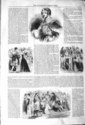 Original Old Antique Print 1842 Royal Highness Prince Albert Queen Royal 19th