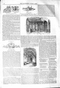 Original Old Antique Print 1842 Theatre Rufford Hall English Opera House 19th