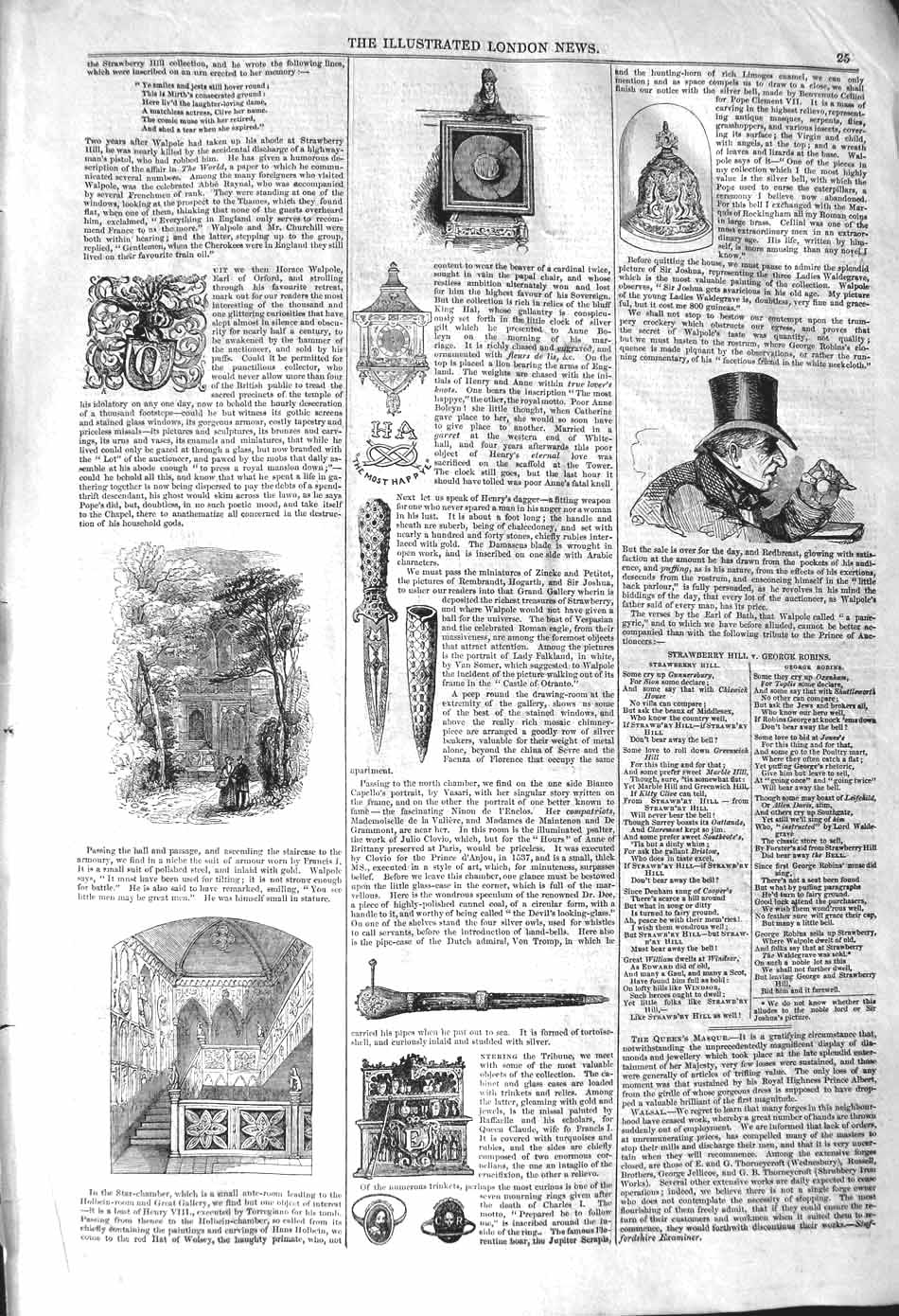 Original Old Antique Print 1842 House Architecture George Robbins Victorian