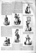 Original Old Antique Print 1842 People London Charities Aldgate 19th