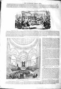 Old Antique Print 1842 Interior St. Paul'S Cathedral London Architecture 19th