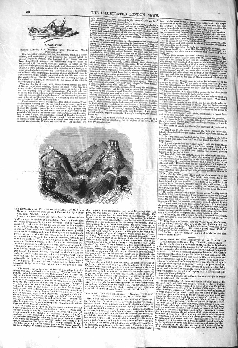 Original Old Antique Print 1842 View Castle Mountains Trees 19th