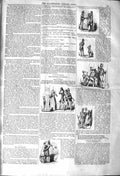 Original Old Antique Print 1842 Regent Street Lonodn People Footmen Swan Edgars