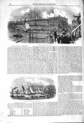 Old Antique Print 1842 Houses Parliament London Sailing Match Greenwich 19th