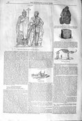 Original Old Antique Print 1842 Munich Frescoes Miecylaus Memnon Tetracaulodon