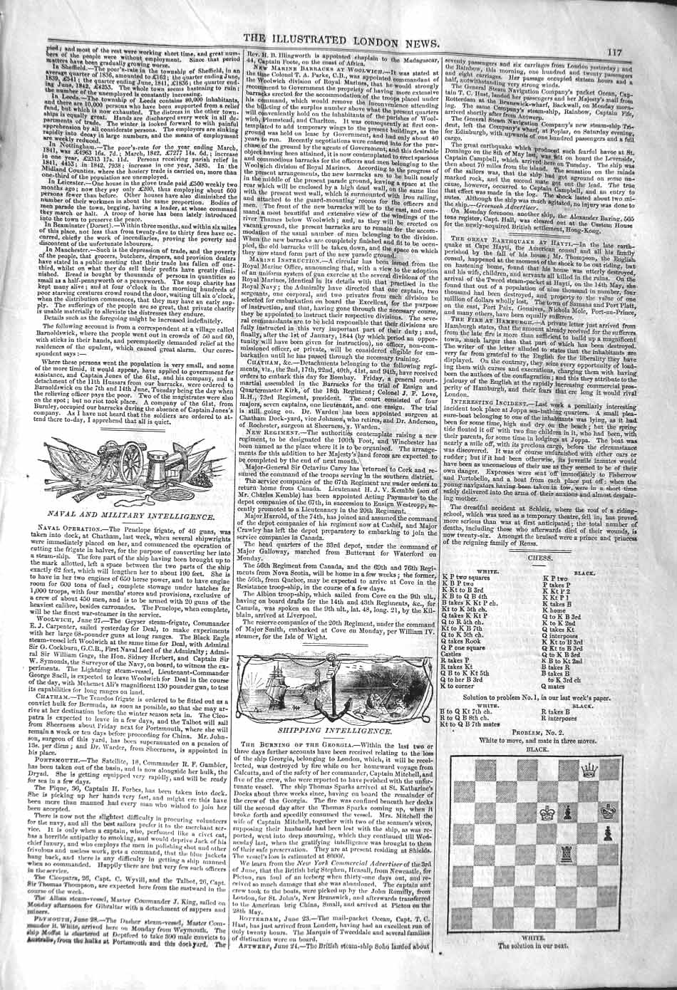 Old Antique Print 1842 Naval Military Shipping Intelligence Chess Board 19th