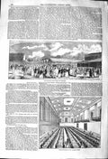 Original Old Antique Print 1842 Agricultural Show Yard Banquet Victoria Rooms