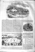 Original Old Antique Print 1842 View Nottingham St. Mary'S Church Cricket Lords