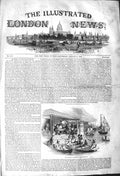 Original Old Antique Print 1842 Hill Coolies Landing Ship Boats Ma Victorian
