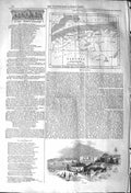 Original Old Antique Print 1842 Map Algeria View Town Algiers People Houses