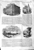 Old Antique Print 1842 Sun Fire-Office Church Prison Pentonville Hemlock 19th