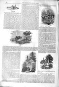 Original Old Antique Print 1842 View Putney Kingston Church Lord Clive Monument