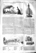 Original Old Antique Print 1842 Mademoiselle Caroline Vauxhall Cricket Not 19th