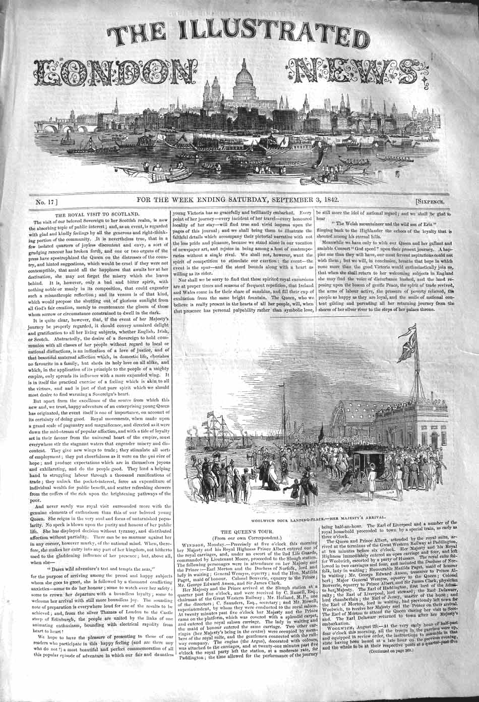 Original Old Antique Print 1842 Woolwich Dock Queen Ship Landing Horses C 19th