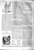 Old Antique Print 1842 Womens Fashion Salmon Fishing Vale Rutland Bridge 19th