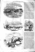 Old Antique Print 1842 Dunkeld Perth Kinnol Stirling Ladies Rock Church 19th