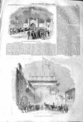 Original Old Antique Print 1842 Queen Scotland Duchess Atholl Taymouth Perth