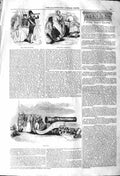 Original Old Antique Print 1842 Queen Ship Newhaven Fisherwomen Mons Victorian