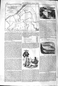 Original Old Antique Print 1842 Isle Wight Alum Bay Curraghmore Map America 19th