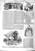 Original Old Antique Print 1842 Scarborogh Castle Rosherville Gardens Gr 19th