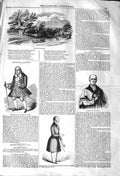 Original Old Antique Print 1842 Glades Windsor Strickland Baron Stout Wellesley