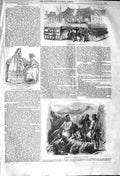 Original Old Antique Print 1842 Beeloochees Siers Firing Josshouse Fashion 19th