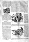 Original Old Antique Print 1842 Battle Abbey Composing Distributing Music 19th