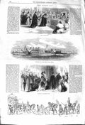 Original Old Antique Print 1842 Lord Mayor Inauguration London Bridge Thames