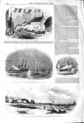 Old Antique Print 1842 Walmer Ship Thunderer Queen Prince Albert Castle 19th