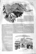 Original Old Antique Print 1842 British Troops Siers Candahar Balla Hissar 19th